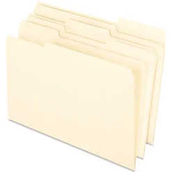 Pendaflex EarthWise Recycled File Folder, 1/3-Cut Tab, Legal Size, Assorted, 100/Box (76520)