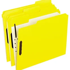 Pendaflex File Folder, 2 Tab, Letter Size, Yellow, 50/Box (PFX 21309)