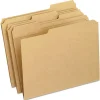 Pendaflex File Folder, 1/3-Cut Tab, Assorted, Letter Size, Brown, 100/Box (RK152 1/3)