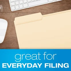 Pendaflex File Folder, 1-Tab, Legal Size, Manila, 100/Box (753 1/3-1)