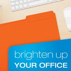 Pendaflex File Folder, 1-Tab, Legal Size, Orange, 100/Box (R153 1/3 ORA)