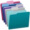 Pendaflex File Folder, 1-Tab, Letter Size, Assorted, 100/Box (02315)