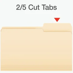 Pendaflex File Folder, 1-Tab, Legal Size, Manila, 100/Box (1006983)