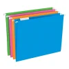 Pendaflex Glow Poly Hanging File Folders, 1/5-Cut Tab, Letter Size, Assorted Colors, 12/Pack (81673)