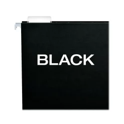 Pendaflex Hanging File Folder, 1/5-Cut Tab, Letter Size, Black, 25/Box (PFX81605)