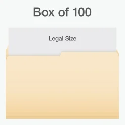 Pendaflex Heavy Duty File Folder, 1-Tab, Legal Size, 100/Box (1007052)