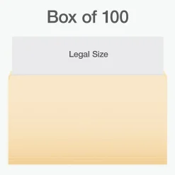 Pendaflex Heavy Duty File Folder, Straight Cut, Legal Size, 100/Box (1007057)