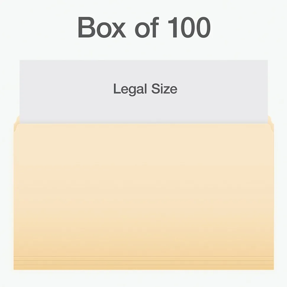 Pendaflex Heavy Duty File Folder, Straight Cut, Legal Size, 100/Box (1007057)