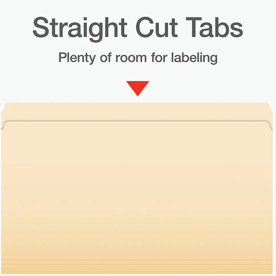 Pendaflex Heavy Duty File Folder, Straight Cut, Legal Size, 100/Box (1007057)