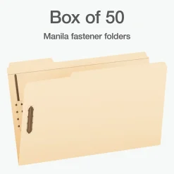 Pendaflex Heavy Duty File Folder, 1-Tab, Legal Size, Manila, 50/Box (1007063)