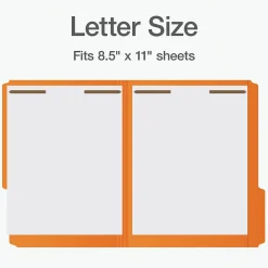 Pendaflex Heavy Duty File Folder, 1-Tab, Letter Size, Orange, 50/Box (1007029)