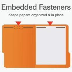 Pendaflex Heavy Duty File Folder, 1-Tab, Letter Size, Orange, 50/Box (1007029)