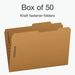 Pendaflex Heavy Duty File Folder, 1-Tab, Legal Size, Brown Kraft, 50/Box (1007044)