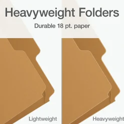 Pendaflex Heavy Duty File Folder, 1-Tab, Legal Size, Brown Kraft, 50/Box (1007044)