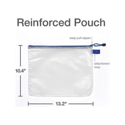 Pendaflex Oxford 13.19" 10-Piece Polyester Travel Pouch, Water Resistant, Assorted Colors (77707)