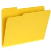 Pendaflex Recycled File Folder, 1-Tab, Letter Size, Yellow, 25/Box (1007022)