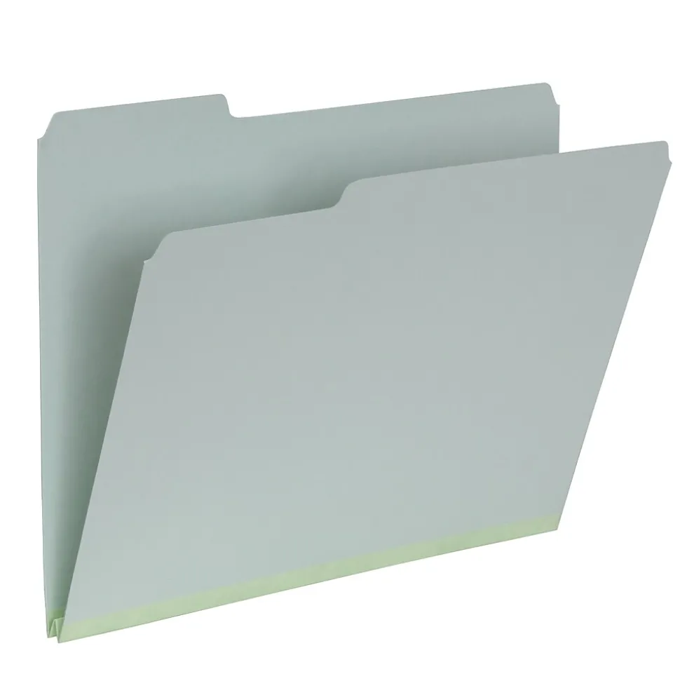 Pendaflex Recycled File Folder, 1/3 Tab, Letter Size, Light Green, 25/Box (17167)