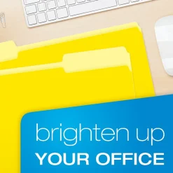 Pendaflex Recycled File Folder, 1/3-Cut Tab, Legal Size, Yellow, 100/Box (1531/3YEL)