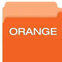 Pendaflex Recycled File Folder, 1/3-Cut Tab, Legal Size, Orange, 100/Box (43501/3ORA)