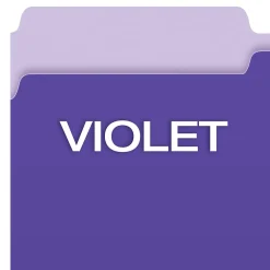 Pendaflex Recycled File Folder, 1/3-Cut Tab, Legal Size, Violet, 100/Box (43501/3VIO)