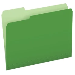 Pendaflex Recycled File Folder, 1/3-Cut Tab, Letter Size, Bright Green, 100/Box (42101/3BGR)