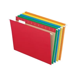 Pendaflex Recycled Hanging File Folders, 1/5-Cut, Letter Size, Assorted Colors, 25/Box (PFX 81663)