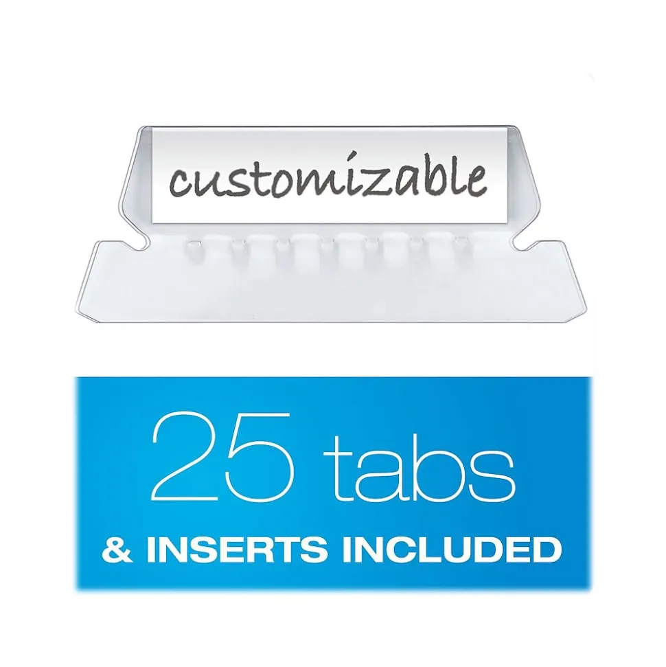 Pendaflex Recycled Hanging File Folders, 1/5-Cut, Letter Size, Assorted Colors, 25/Box (PFX 81663)