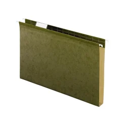 Pendaflex Reinforced Hanging File Folders, Extra Capacity, 1" Expansion, Legal Size, Standard Green, 25/Box (PFX 04153x1)