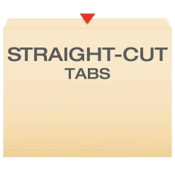 Pendaflex Reinforced Top File Folders, Letter Size, Manila, 100/Box (R752)