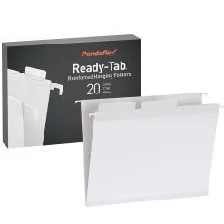 Pendaflex Standard Reinforced Hanging File Folder, 6-Tab, Letter, White, 20/Box (1006985)