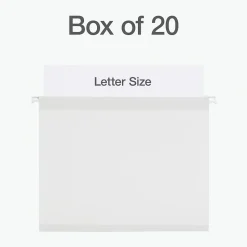 Pendaflex Standard Reinforced Hanging File Folder, 6-Tab, Letter, White, 20/Box (1006985)