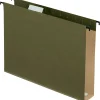 Pendaflex SureHook 1/5 Cut Tab Extra Capacity Reinforced Hanging Folder, 8.5" x 11", Standard Green, 10/Box (6152X2R)