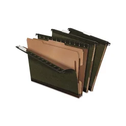 Pendaflex SureHook Hanging File Folders, Letter Size, Standard Green, 10/Box (PFX 59254)