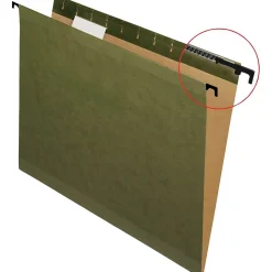 Pendaflex SureHook® 5-Tab Hanging File Folders, Letter Size, Green, 20/Box (6152 1/5)