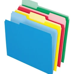 Pendaflex Two-Tone File Folders, 1/3 Cut Top Tab, Letter, Assorted Colors, 24/Pack