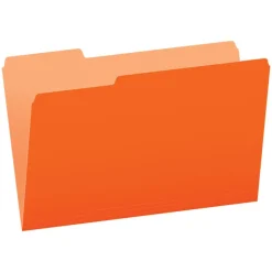 Pendaflex Two-Tone File Folder, 3-Tab, Legal Size, Orange, 100/Box (153 1/3 ORA)