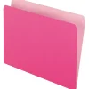 Pendaflex Two-Tone File Folder, Straight Cut, Letter Size, Pink, 100/Box (PFX 152 PIN)