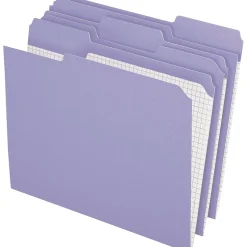 Pendaflex Two-Tone File Folder, 3 Tab, Letter Size, Lavender, 100/Box (PFX R152 1/3 LAV)