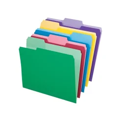 Pendaflex Write And Erase File Folders, 3-Tab, Letter Size, Assorted Colors, 30/Pack (84370)