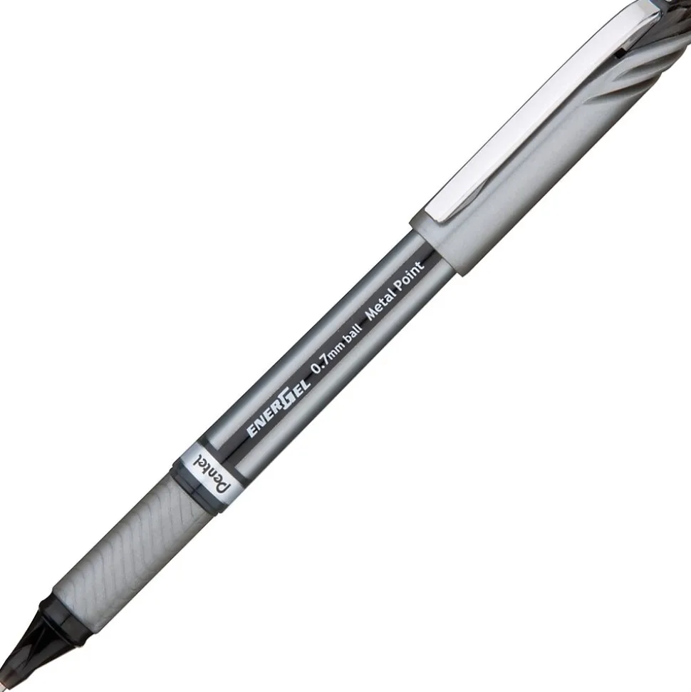 Pentel EnerGel Gel Pens, Medium Point, 0.7mm, Black Ink (PensBL27A)