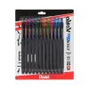 Pentel EnerGel Kuro Retractable Gel Pens, Medium Point, Assorted Colors Inks, 12/Pack (BL437R1BP12M)