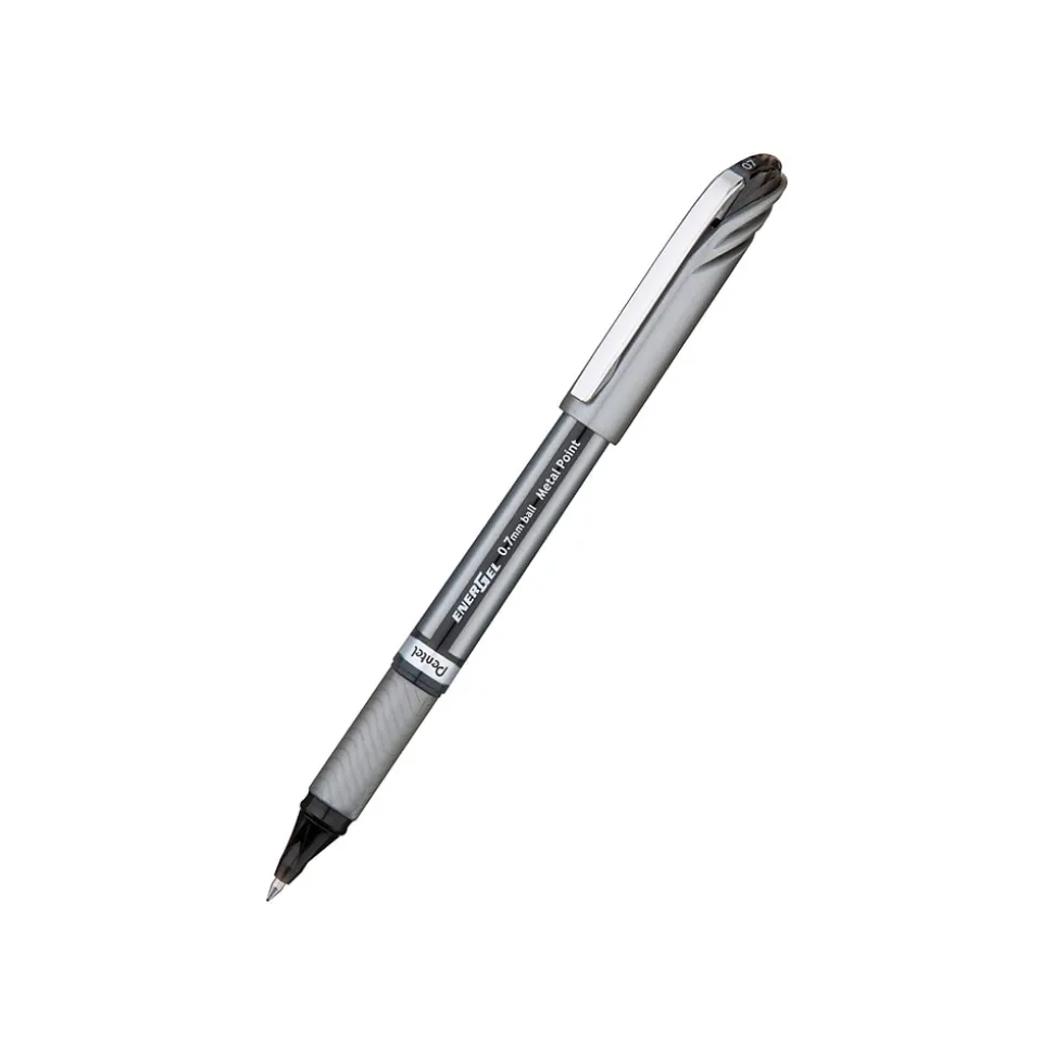 Pentel EnerGel NV Gel Pens, Medium Point, Black Ink, Dozen (BL27A)