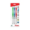 Pentel EnerGel Pearl Retractable Gel Pens, Medium Point, 0.7mm, Assorted Inks, 3/Pack (BL77WBPS3M3)