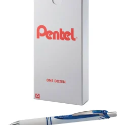 Pentel EnerGel Retractable Gel Pen, Medium Point, Blue Ink, Dozen (BLN77PW-C)