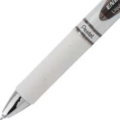 Pentel EnerGel Retractable Gel Pen, Medium Point, Black Ink, Dozen (BLN77PW-A)