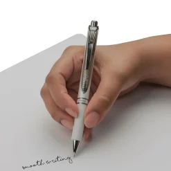 Pentel EnerGel Retractable Gel Pen, Medium Point, Black Ink, Dozen (BLN77PW-A)