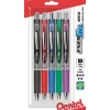 Pentel EnerGel RTX Gel Pens, Bold Point, Assorted Ink, 5/Pack (BL80BP5M)