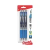 Pentel EnerGel RTX Retractable Gel Pen, Bold Point, Blue Ink, 3/Pack (BL80BP3C)