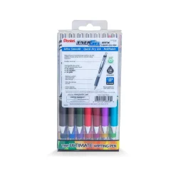 Pentel EnerGel RTX Retractable Gel Pens, Medium Point, Assorted Ink, 14/Pack (BL77PC14M)