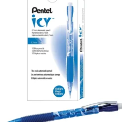 Pentel Icy Mechanical Pencil, 0.7mm, #2 Medium Lead, Dozen (AL27TC)